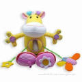 Giraffe Activity Toy for Babies, with Hook-and-loop Fastener and Mirror On Belly